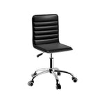 Artiss Office Chair Computer Desk Gaming Chairs PU Leather Low Back Black - Furniture > Office
