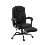 Artiss Office Chair Executive Fabric Seat Racing Computer Desk Chairs Footrest - Furniture > Office > Office & Desk
