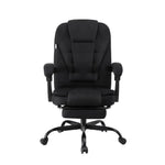 Artiss Office Chair Executive Fabric Seat Racing Computer Desk Chairs Footrest - Furniture > Office > Office & Desk