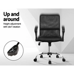 Artiss Office Chair Gaming Chair Computer Mesh Chairs Executive Mid Back Black - Furniture > Office
