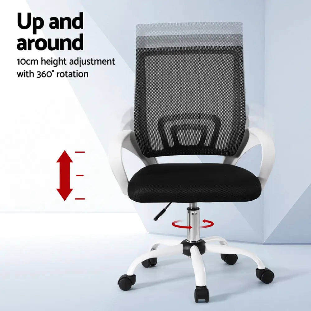 Artiss Office Chair Mesh Computer Gaming Desk Chairs Work Study Mid Back - Furniture > Office > Office & Desk Chairs