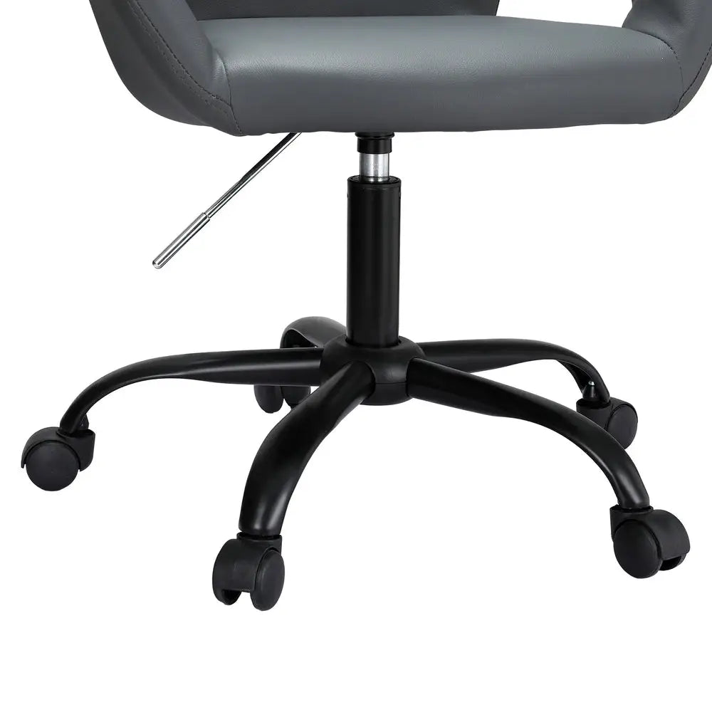 Artiss Office Chair Mid Back Grey - Furniture > Office > Office & Desk Chairs