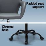 Artiss Office Chair Mid Back Grey - Furniture > Office > Office & Desk Chairs