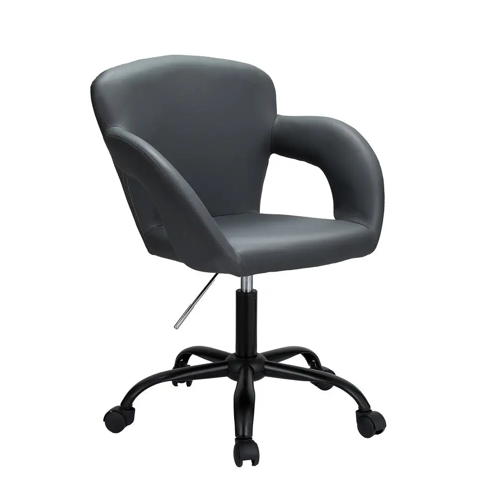 Artiss Office Chair Mid Back Grey - Furniture > Office > Office & Desk Chairs