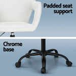 Artiss Office Chair Mid Back White - Furniture > Office > Office & Desk Chairs