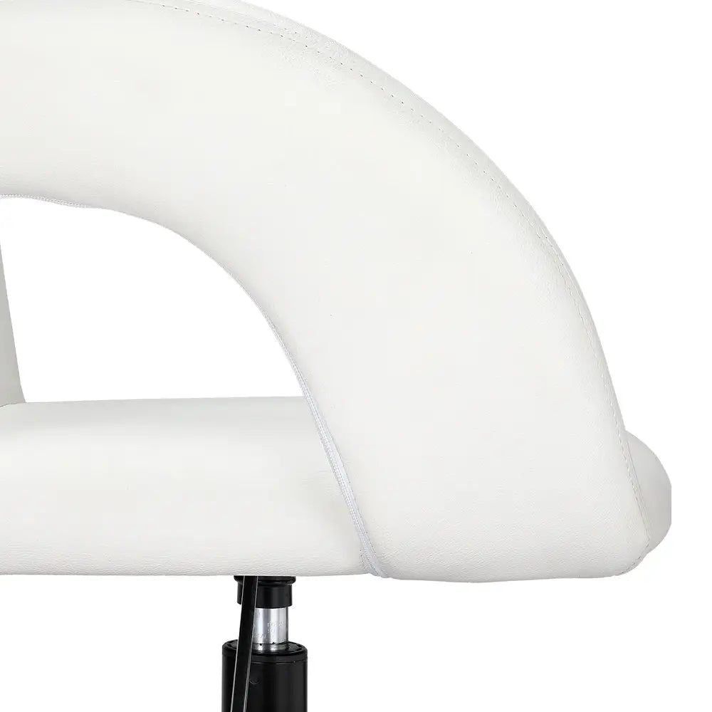 Artiss Office Chair Mid Back White - Furniture > Office > Office & Desk Chairs