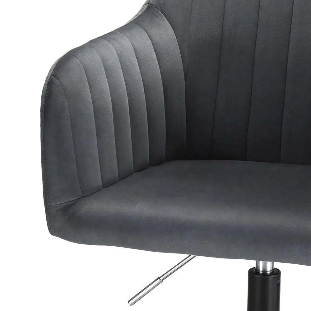Artiss Office Chair Velvet Seat Dark Grey - Furniture > Office > Office & Desk Chairs