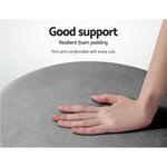 Artiss Ottoman Foot Stool Round Velvet Charcoal - Furniture > Living Room