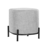 Artiss Ottoman Foot Stool Square Linen Grey - Furniture > Living Room