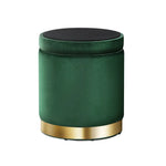 Artiss Ottoman Storage Foot Stool Round Velvet Green - Furniture > Living Room