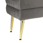 Artiss Ottoman Storage Foot Stool Velvet Grey - Furniture > Living Room > Ottomans & Footstools