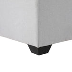Artiss Ottoman Storage Sofa Bed 112cm Foldable Grey - Furniture > Sofas > Sofas & Sofa Beds