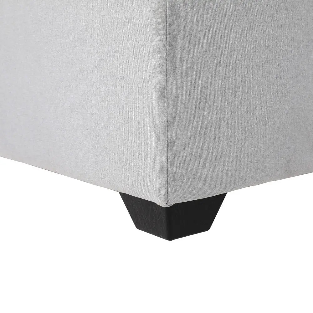 Artiss Ottoman Storage Sofa Bed 112cm Foldable Grey - Furniture > Sofas > Sofas & Sofa Beds