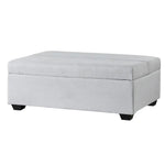 Artiss Ottoman Storage Sofa Bed 112cm Foldable Grey - Furniture > Sofas > Sofas & Sofa Beds