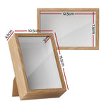 Wooden-framed mirror with red measurement lines from Artiss Photo Frame 3PCS set