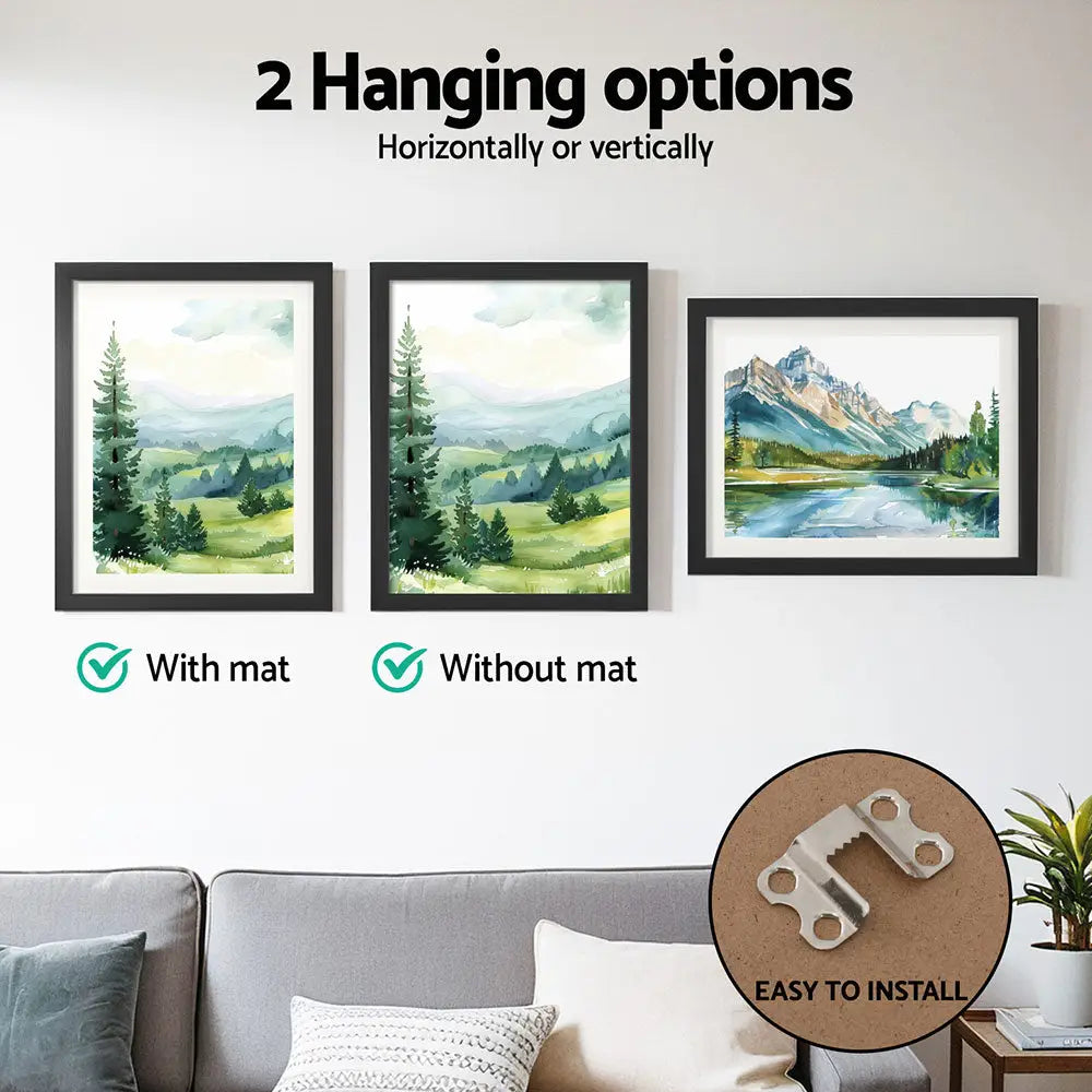 Artiss Photo Frame 3PCS Set Black - Home & Garden > Decor > Picture Frames