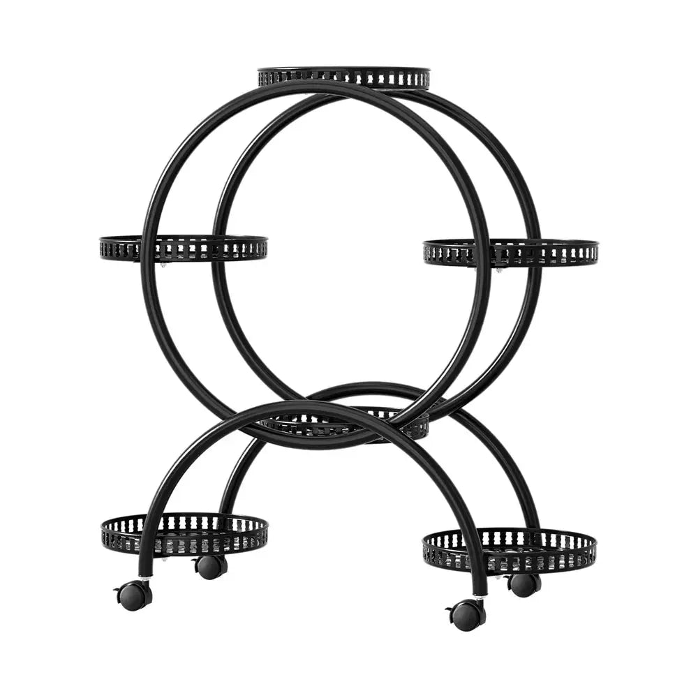 Artiss Plant Stand 6 Tier Metal Flower Pot Rack Wheels - Home & Garden > Artificial Plants > Pots Planters & Accessories
