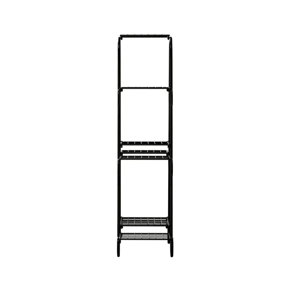 Artiss Plant Stand 9 Tier Metal Flower Pot Shelf Black - Furniture > Living Room