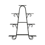 Artiss Plant Stand 9 Tier Metal Flower Pot Shelf Black - Furniture > Living Room