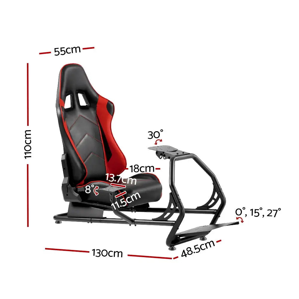 Artiss Racing Simulator Cockpit - Furniture > Bar Stools & Chairs > Gaming Chairs