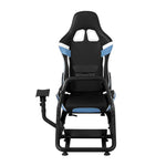 Artiss Racing Simulator Cockpit Steering Wheel Gaming Chair Blue - Furniture > Bar Stools & Chairs > Gaming Chairs