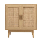 Artiss Rattan Buffet Sideboard 2 Doors - BRIONY Oak - Furniture > Dining