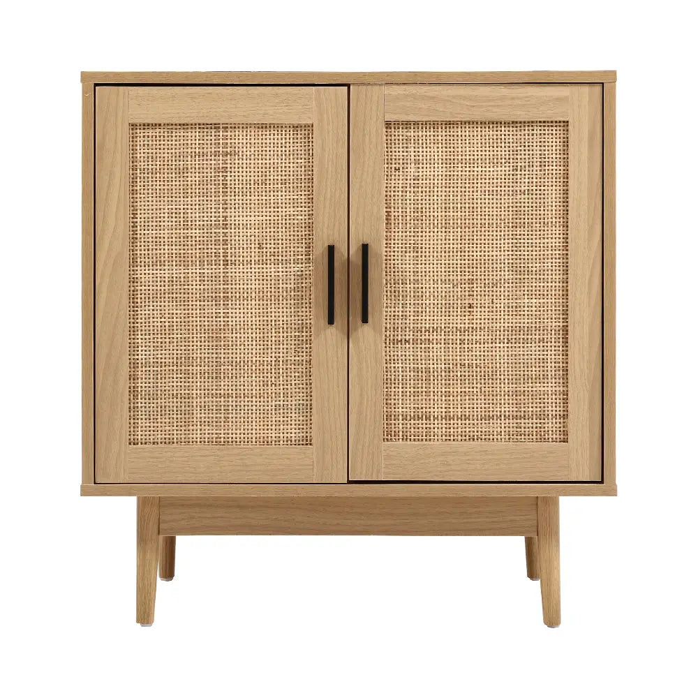 Artiss Rattan Buffet Sideboard 2 Doors - BRIONY Oak - Furniture > Dining