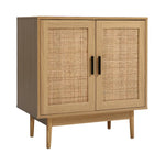 Artiss Rattan Buffet Sideboard 2 Doors - BRIONY Oak - Furniture > Dining