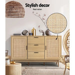 Artiss Rattan Buffet Sideboard - BRIONY Oak - Furniture > Living Room
