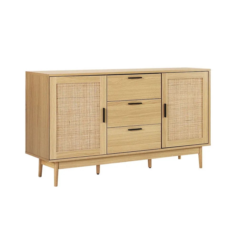 Artiss Rattan Buffet Sideboard - BRIONY Oak - Furniture > Living Room