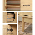 Artiss Rattan Buffet Sideboard - BRIONY Oak - Furniture > Living Room
