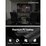 Artiss Recliner Armchair Black Faux Leather Domini - Furniture > Living Room