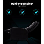 Artiss Recliner Armchair Brown Faux Leather Bolivia - Furniture > Living Room