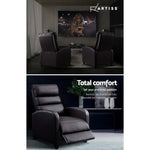 Artiss Recliner Armchair Brown Faux Leather Bolivia - Furniture > Living Room