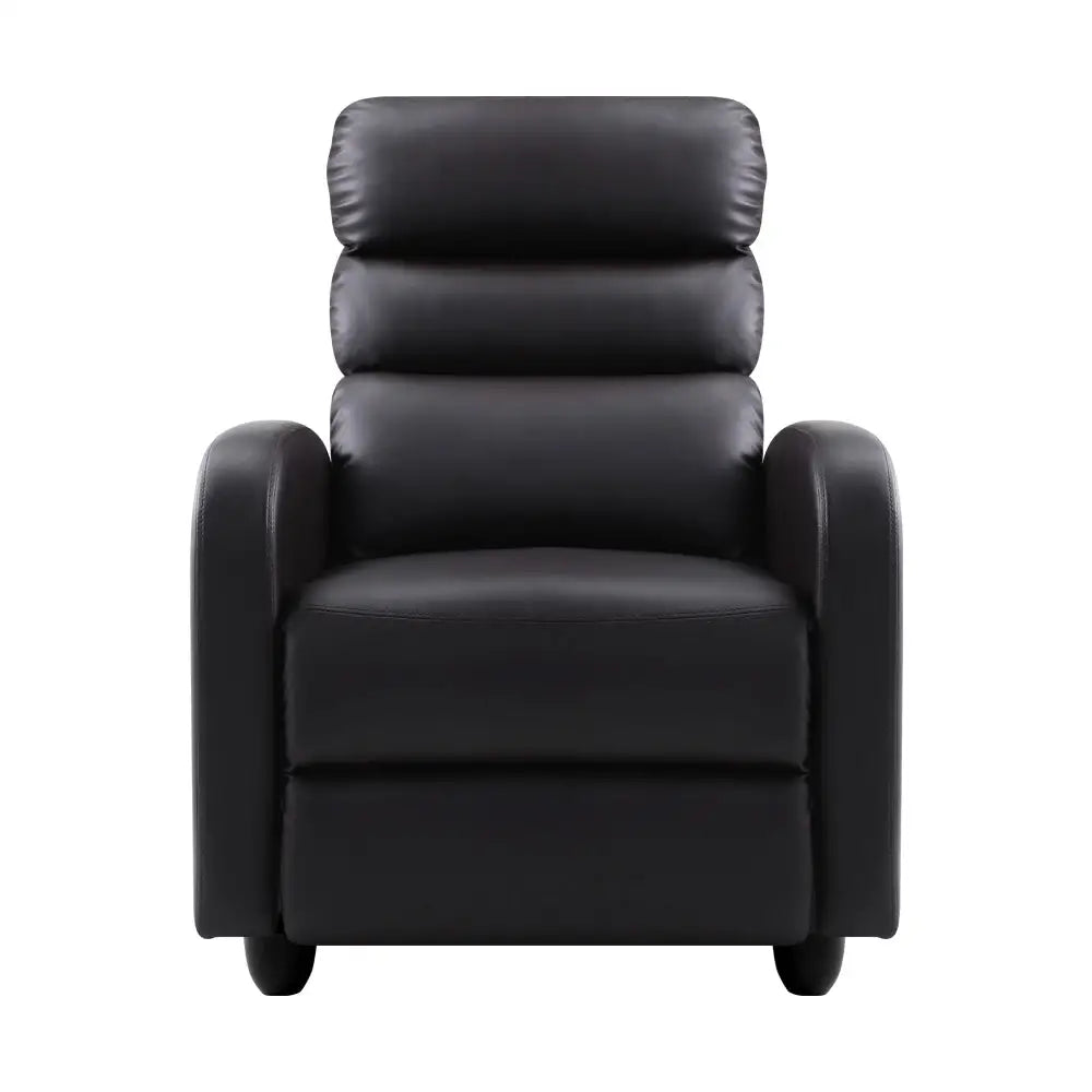 Artiss Recliner Armchair Brown Faux Leather Bolivia - Furniture > Living Room