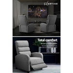 Artiss Recliner Armchair Grey Fabric Bolivia - Furniture > Living Room