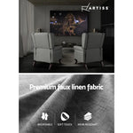 Artiss Recliner Armchair Grey Fabric Domini - Furniture > Living Room