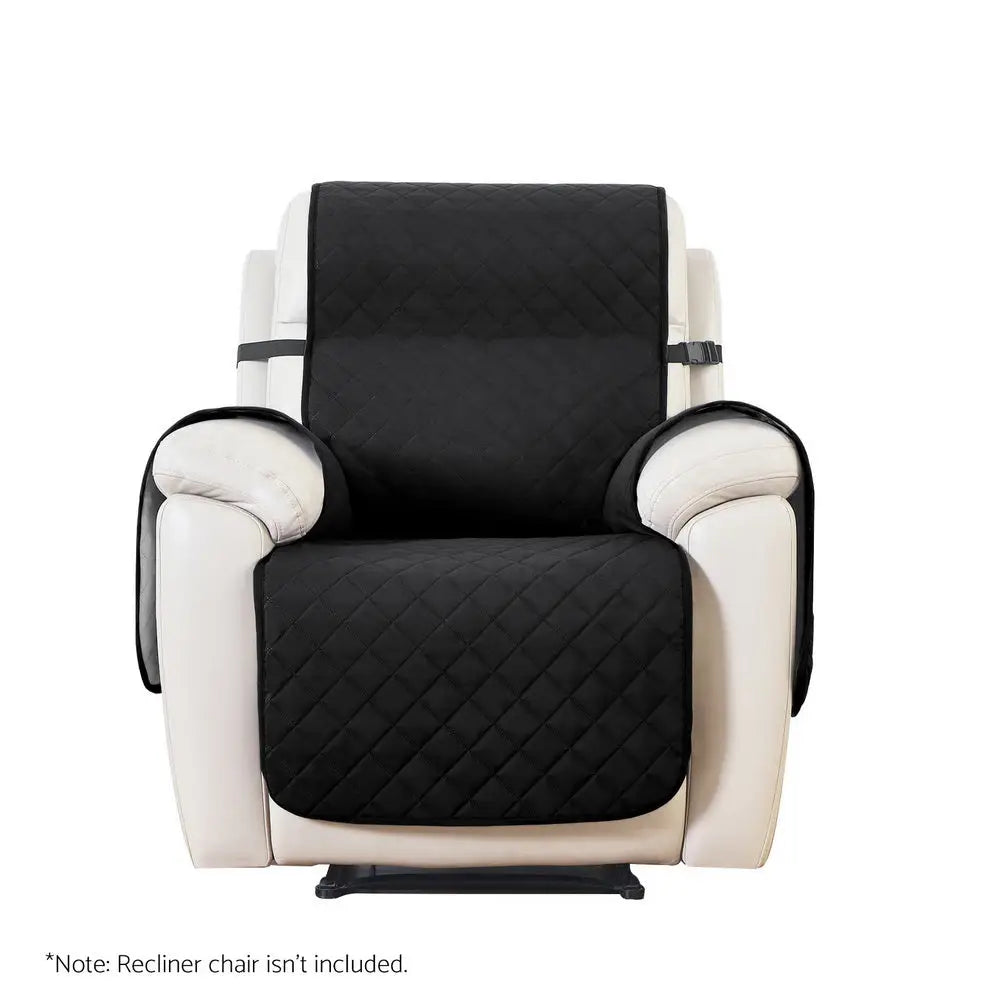 Artiss Recliner Chair Cover 100% Water Resistant Black - Furniture > Bar Stools & Chairs > Table & Bar Stools