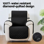 Artiss Recliner Chair Cover 100% Water Resistant Black - Furniture > Bar Stools & Chairs > Table & Bar Stools