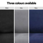 Artiss Recliner Chair Covers 1 Seater Velvet Black - Furniture > Bar Stools & Chairs > Arm Chairs & Recliners