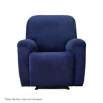 Artiss Recliner Chair Covers 1 Seater Velvet Navy - Furniture > Bar Stools & Chairs > Arm Chairs & Recliners