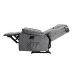 Artiss Recliner Chair Electric Massage Chair Velvet Lounge Sofa Heated Grey - Furniture > Living Room