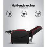 Artiss Recliner Chair Gaming Chair Leather Black Serik - Health & Beauty > Massage
