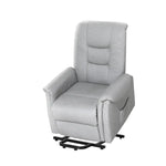 Artiss Recliner Chair Lift Assist Chair Grey Leather - Furniture > Bar Stools & Chairs