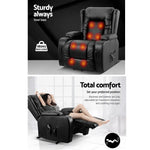 Artiss Recliner Chair Lift Assist Heated Massage Chair Leather Rukwa - Health & Beauty > Massage