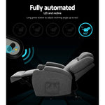 Artiss Recliner Chair Lift Assist Heated Massage Chair Velvet Milio - Health & Beauty > Massage