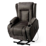 Artiss Recliner Chair Lift Assist Heated Massage Chair Velvet Rukwa - Health & Beauty > Massage