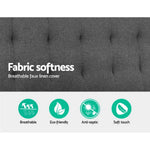 Artiss Recliner Single Sofa Bed Dark Grey Fabric - Furniture > Sofas