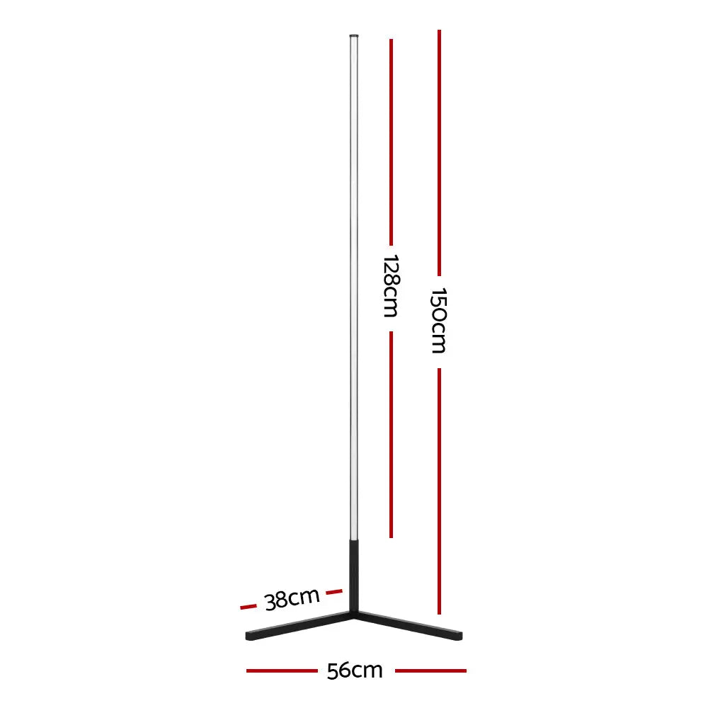 Artiss RGB LED Floor Lamp Remote Control Corner Light Stand Gaming Room 150CM - Furniture > Bedroom