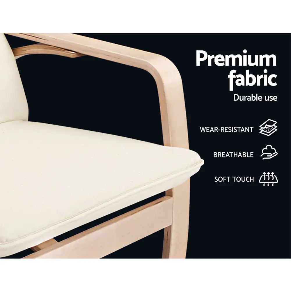 Artiss Rocking Armchair Bentwood Frame Aero - Furniture > Living Room